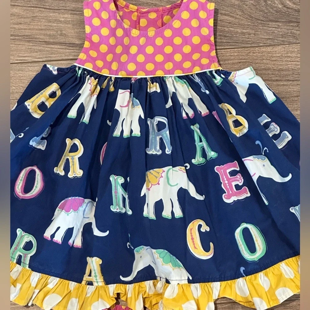Eleanor Rose SZ 4-5 Letter Ruffle Dress with Matching Shorts